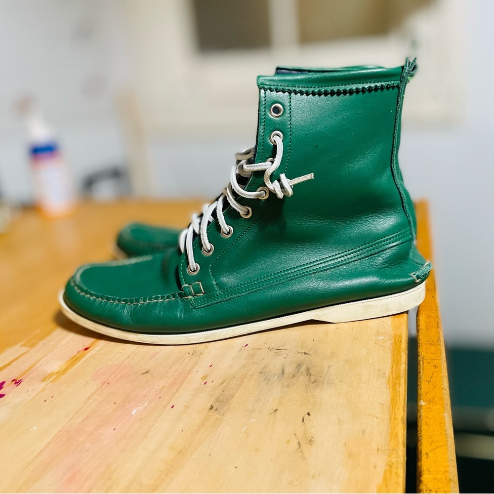 Hi Top Boat Shoes- Handmade in Maine by Rogues Gallery